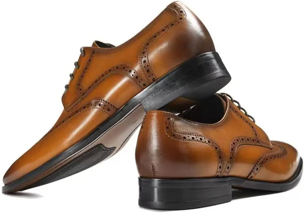 GIFENNSE Men's Oxford Shoes | Mens Dress Shoes | Mens Formal Shoes | Lace Up Dress Shoes