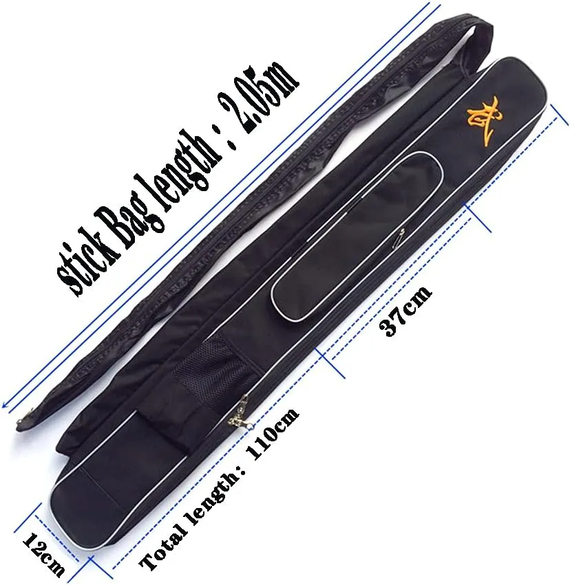 GOONSDS Taichi Sword Carrying Bag Double Layer Sword Carrying Case Martial Arts Weapons Case Sword Shoulder Bag (Double Layer),Black