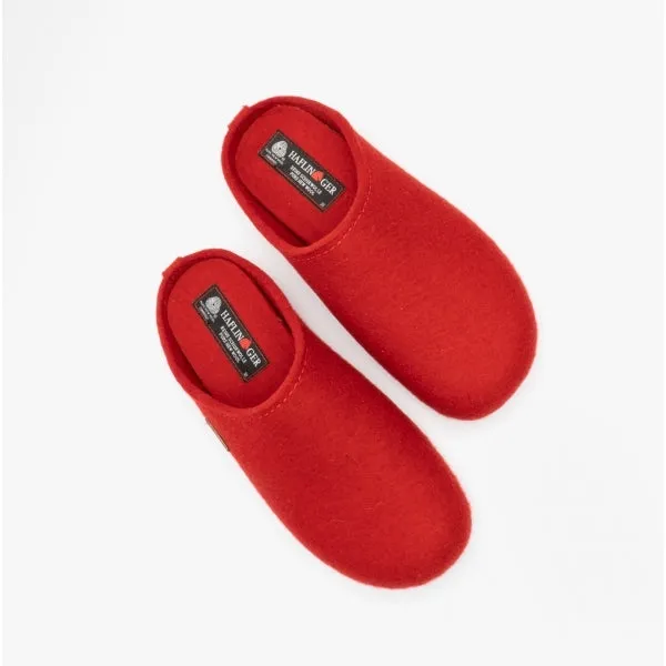 Haflinger FUNDUS Womens Wool Slippers Red