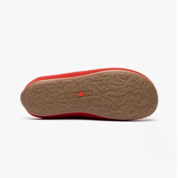 Haflinger FUNDUS Womens Wool Slippers Red