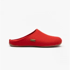 Haflinger FUNDUS Womens Wool Slippers Red
