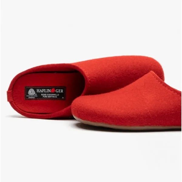 Haflinger FUNDUS Womens Wool Slippers Red