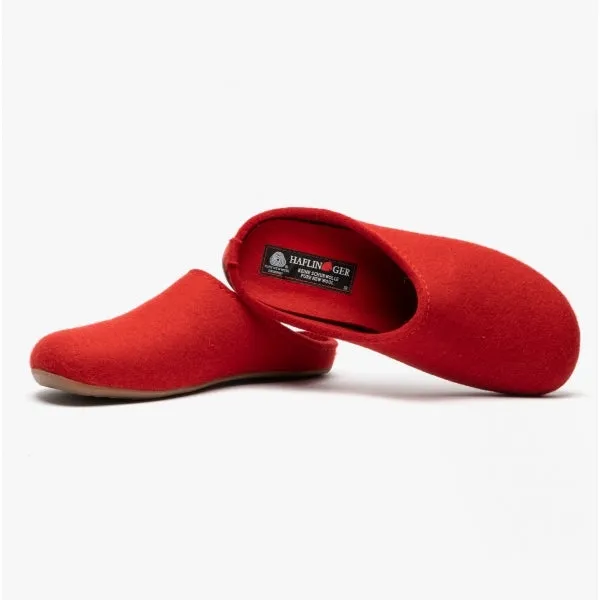 Haflinger FUNDUS Womens Wool Slippers Red