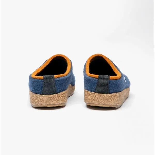 Haflinger KRIS Womens Wool Slippers Blueberry
