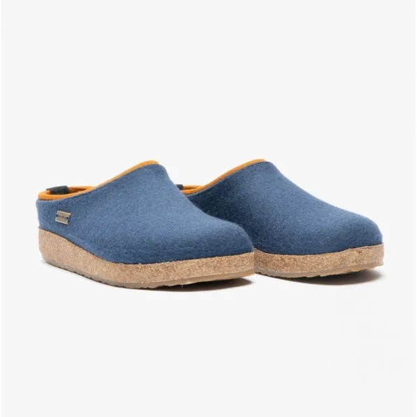 Haflinger KRIS Womens Wool Slippers Blueberry