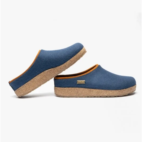 Haflinger KRIS Womens Wool Slippers Blueberry