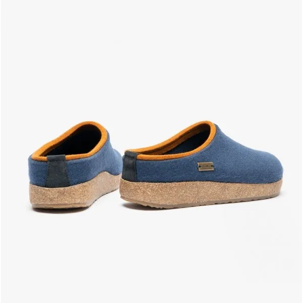 Haflinger KRIS Womens Wool Slippers Blueberry