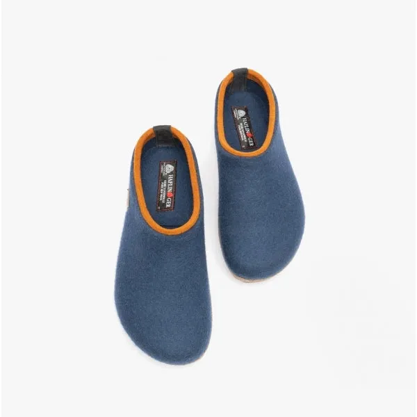 Haflinger KRIS Womens Wool Slippers Blueberry