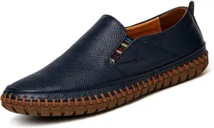 Handmade Leather Men's Loafers Moccasin Driving Shoes Slip on Soft Flats Shoes Men's Casual Shoes