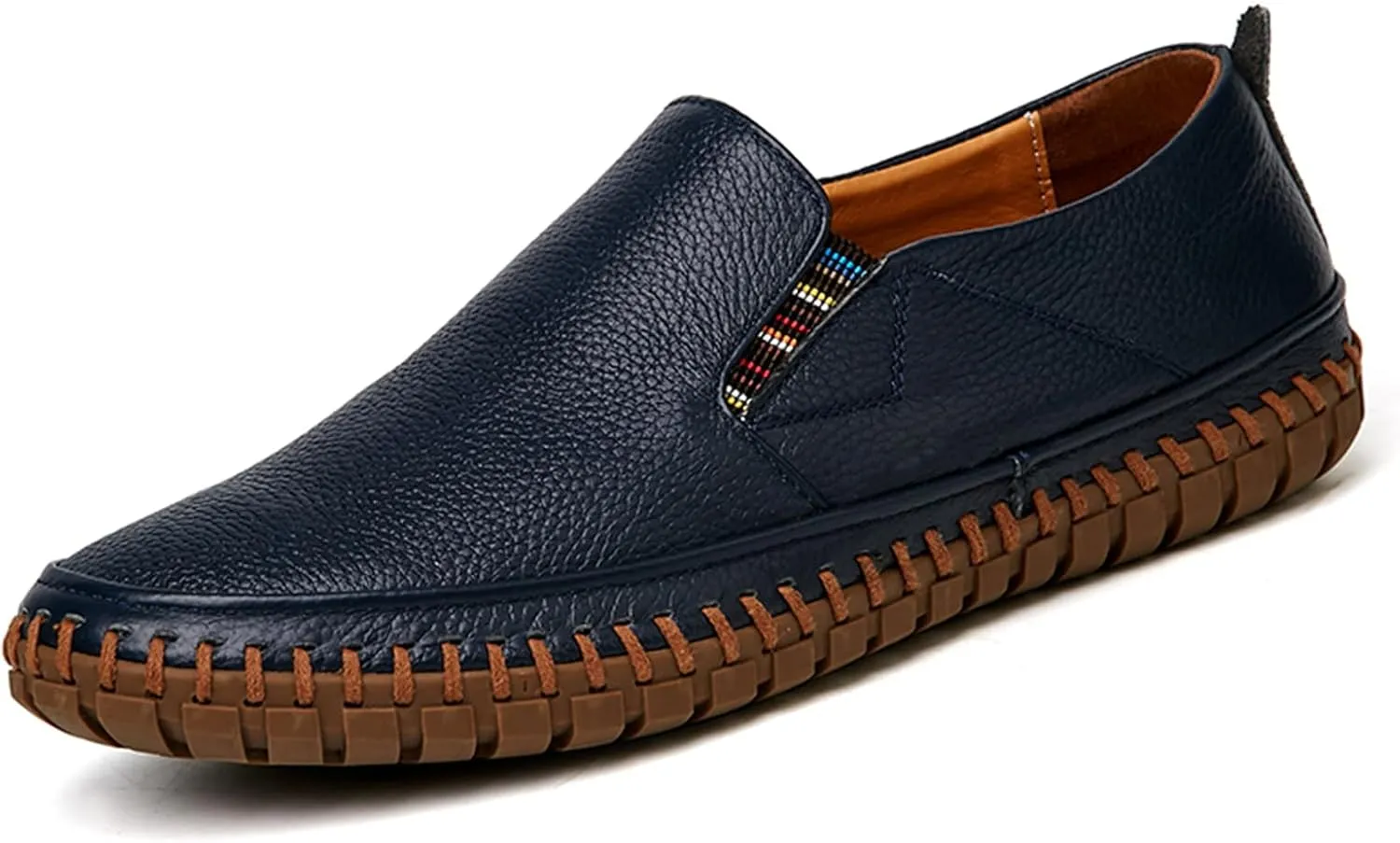 Handmade Leather Men's Loafers Moccasin Driving Shoes Slip on Soft Flats Shoes Men's Casual Shoes