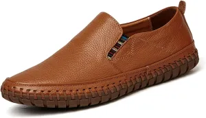 Handmade Leather Men's Loafers Moccasin Driving Shoes Slip on Soft Flats Shoes Men's Casual Shoes