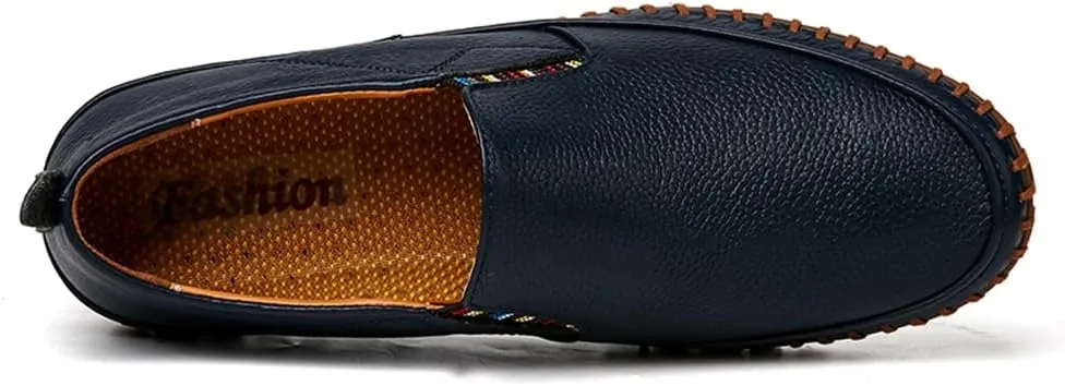 Handmade Leather Men's Loafers Moccasin Driving Shoes Slip on Soft Flats Shoes Men's Casual Shoes