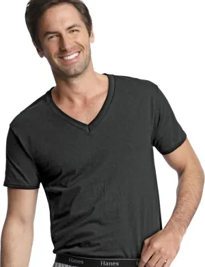 Hanes Ultimate Men's 6-Pack Best V-Neck T-Shirt