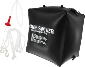 Happyyami 40l Solar Shower Bag for Outdoor Camping Portable Camping Shower Bag Bag for Hiking BBQ Picnic