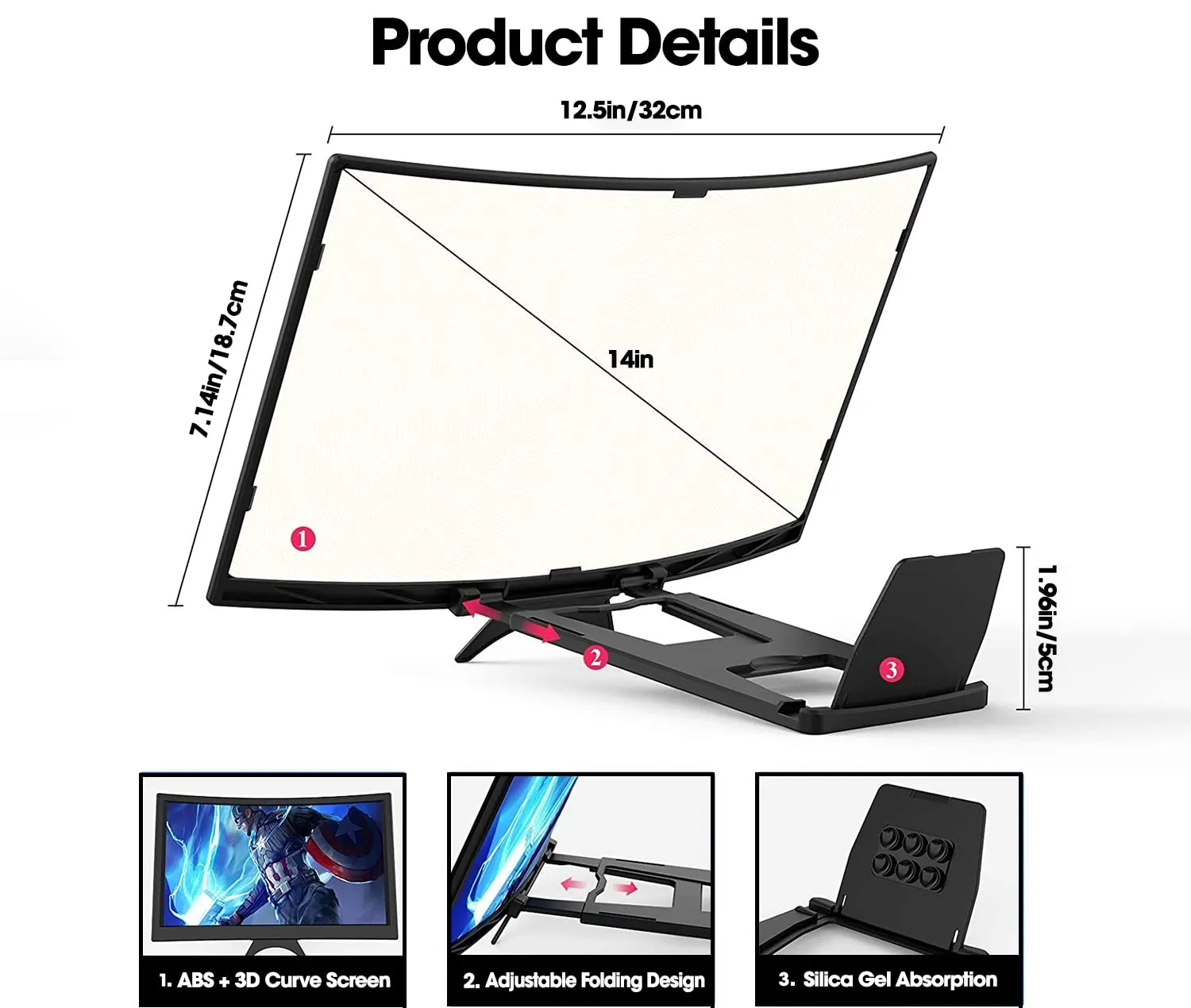 Home.co - Mobile Phone Screen Magnifier (12.In)