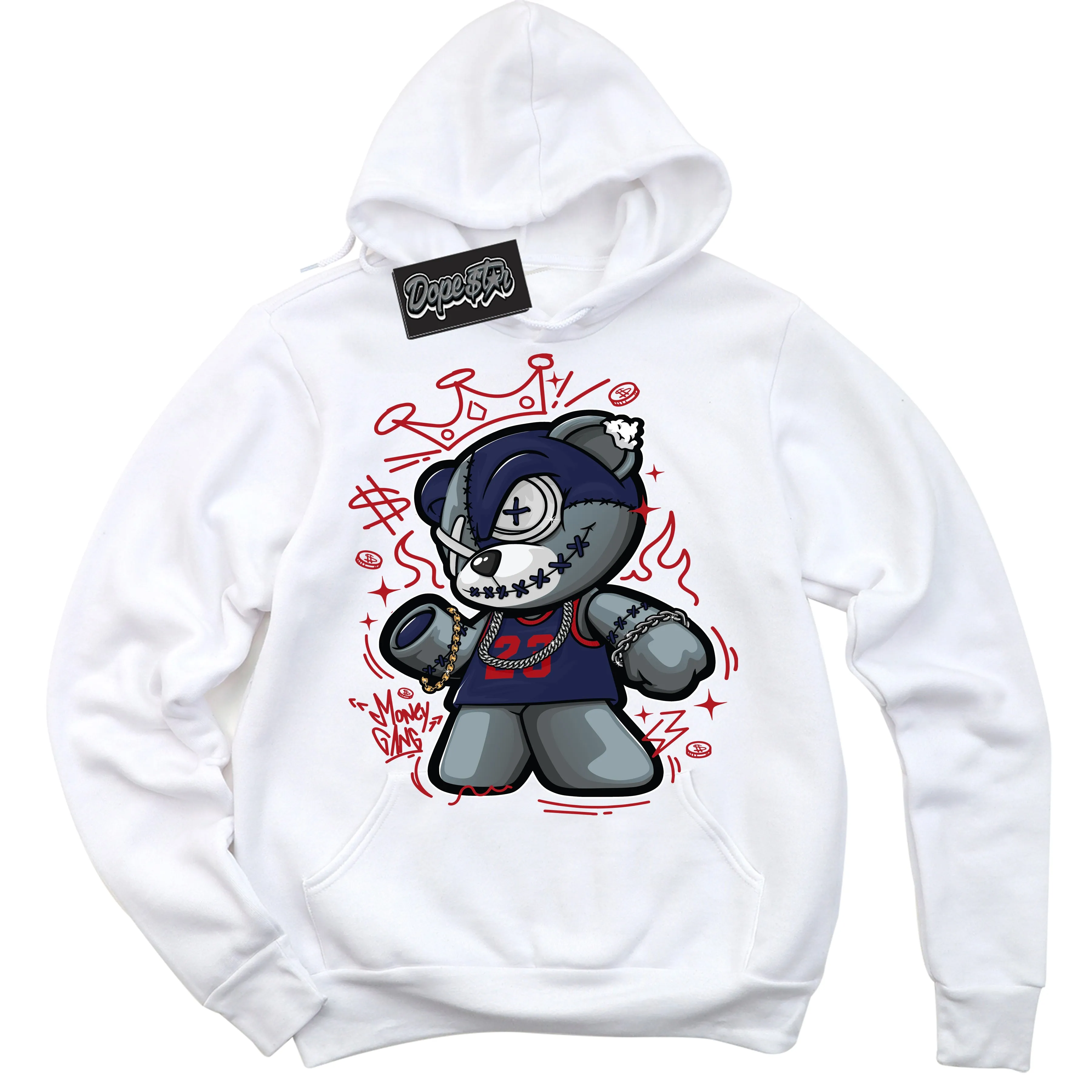Howard University 1s Sneaker Hoodie Money Gang Bear Graphic