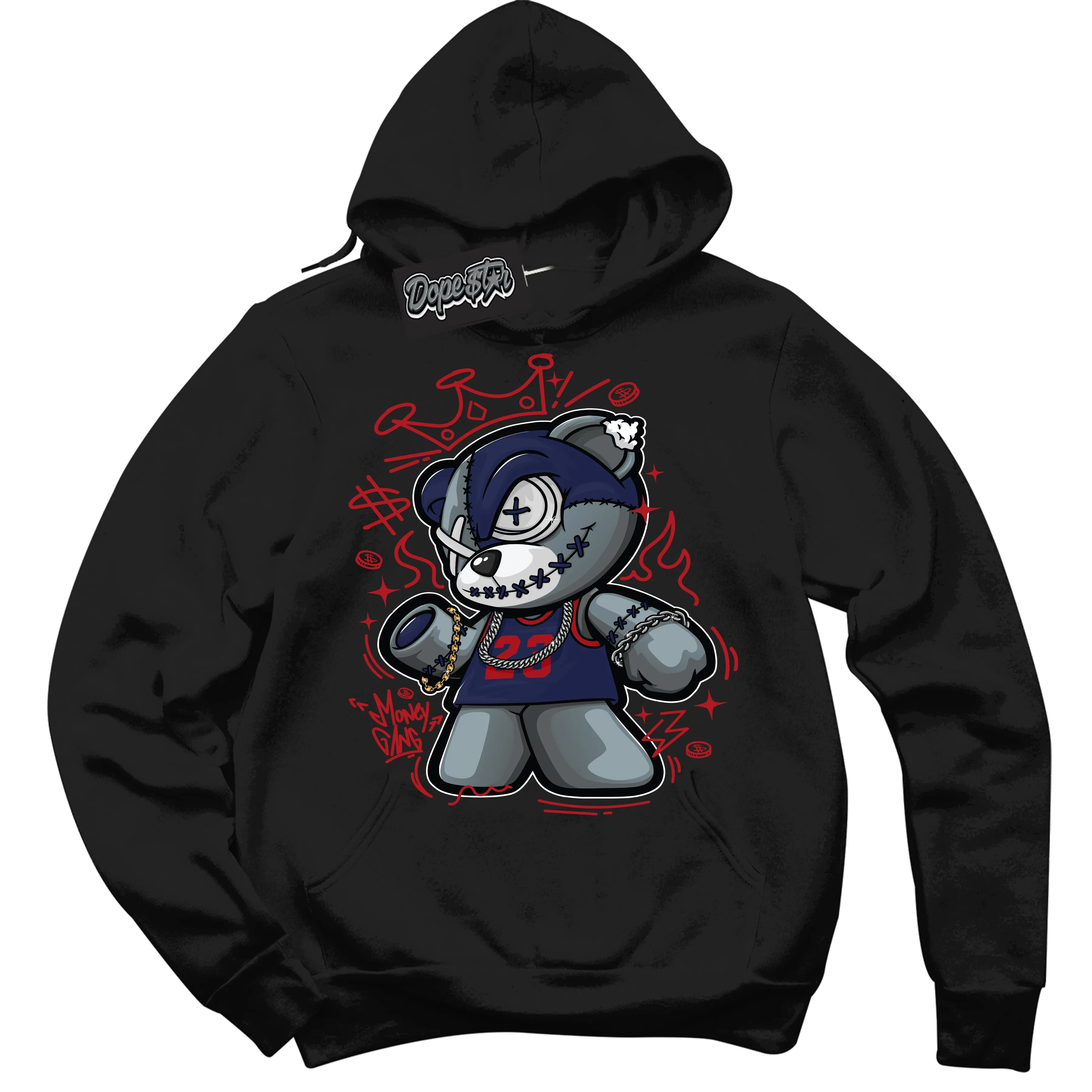 Howard University 1s Sneaker Hoodie Money Gang Bear Graphic