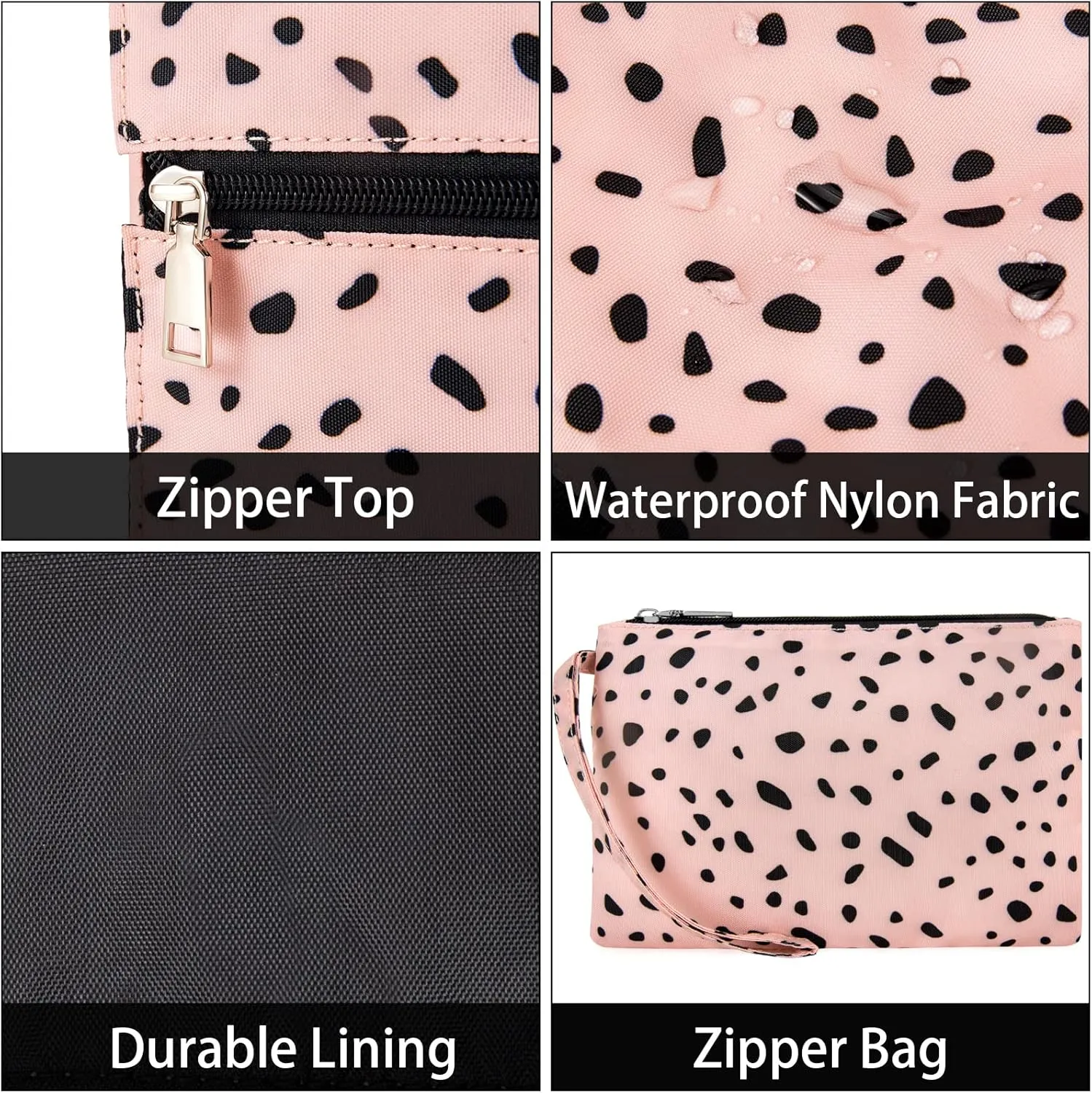 IBFUN Utility Tote Bag with 14/24 Pockets Zip Top Teacher Tote Bag for Teacher/Work Women