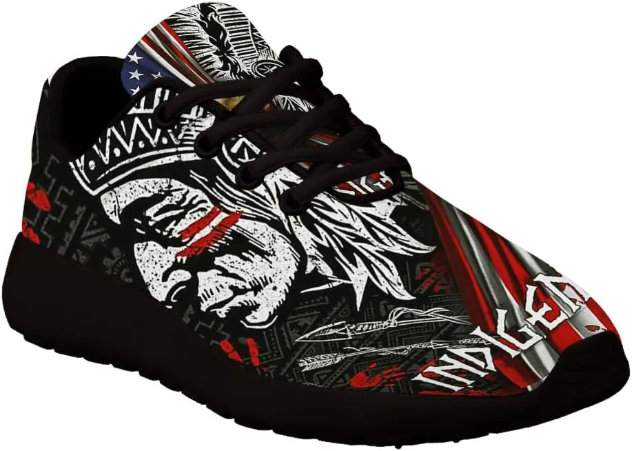 Indigenous Native American Flag Shoes for Women Men Trail Running Casual Fashion Sneakers Slip-on Tennis Shoes