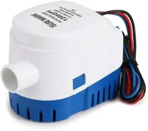 ISURE MARINE 12V Automatic Submersible Boat Bilge Water Pump Latest styles 1200GPH Built-in Auto Float Switch (1200GPH)