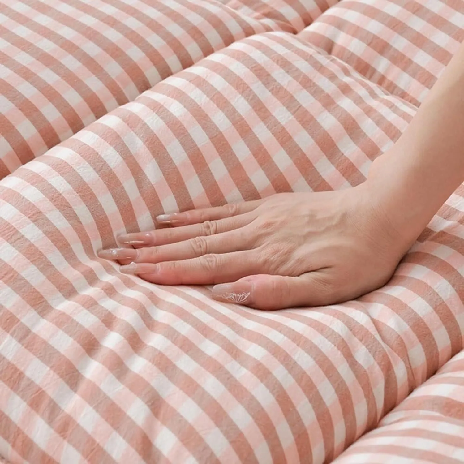 Japanese Style Thickened Mattress, Home Soft Mattress Folding Bed Mattress Pad, Full Size Winter Mattress, Portable Breathable Mattress(Gray,200X220cm)