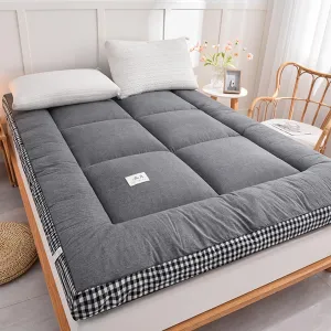 Japanese Style Thickened Mattress, Home Soft Mattress Folding Bed Mattress Pad, Full Size Winter Mattress, Portable Breathable Mattress(Gray,200X220cm)