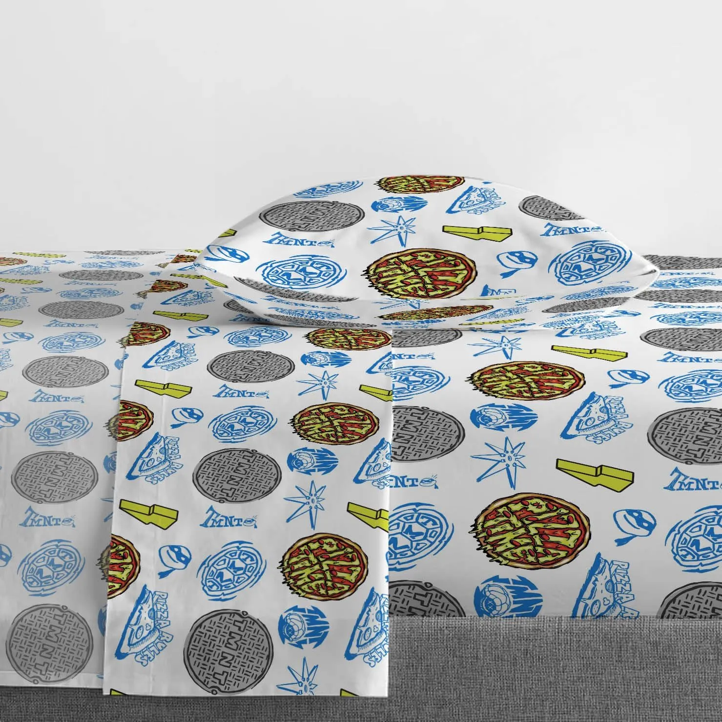 Jay Franco Nickelodeon Teenage Mutant Ninja Turtles Twin Comforter Set - 5 Piece Bedding Includes Sheet Set & Pillow Covers - Super Soft Mini Mutants Microfiber Bed Set