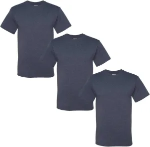 Jerzees Men's Black Heather Adult Short Sleeve Tee 3 Pack