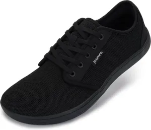 Joomra Mens Barefoot Fashion Shoes for Male Size 8 Zero Drop Training Fitness Road Running Minimalist Walking Tennis Wide Toe Box Sneakers Black 41