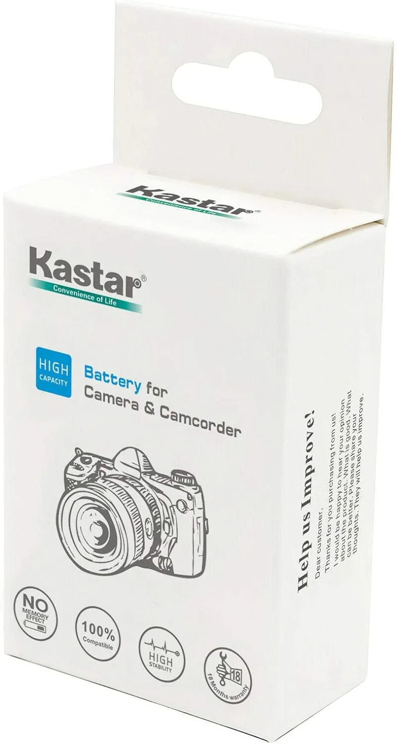 Kastar 1-Pack BN-VF707U Battery and AC Wall Charger Replacement for JVC BN-VF707U BN-VF707UE BN-VF707US BN-VF714U BN-VF714UE BN-VF714US BN-VF733U BN-VF733UE BN-VF733US Battery, AA-VF7 AA-VF7U Charger