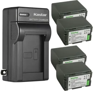 Kastar 4-Pack CGR-D28 Battery and AC Wall Charger Replacement for Panasonic CGA-D220E/1B, CGR-D16, CGR-D16A/1B, CGR-D16R, CGR-D16S, CGR-D16SE/1B, CGR-D220, CGR-D220A/1B, CGR-D220E/1B, CGA-D28