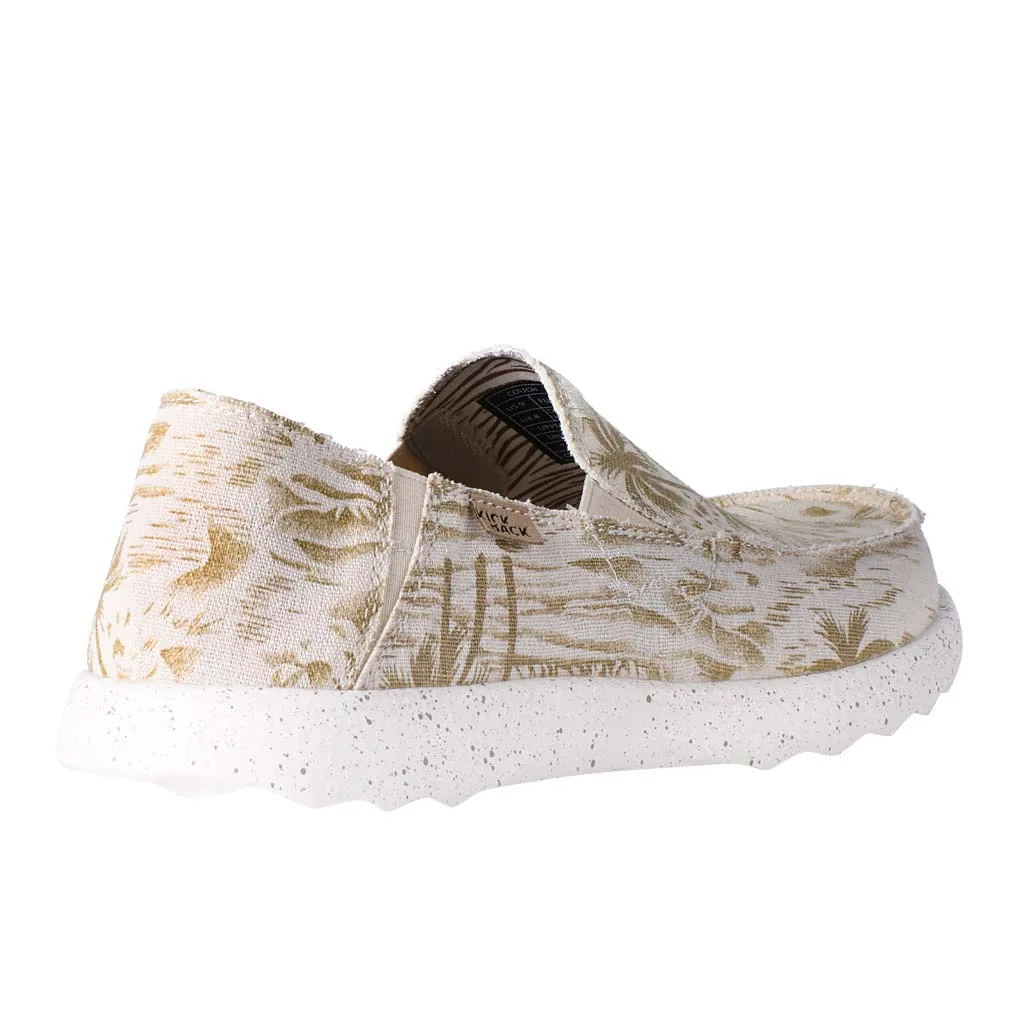 KickBack Couch 2.0 Men's Lightweight Canvas Slip On Shoe Brown Beach Print
