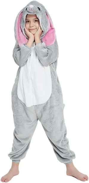 Kid Animal Costume for Halloween Girls/Boys Fleece Onesie Novelty One Piece Pajama Sleepwear Party Cosplay