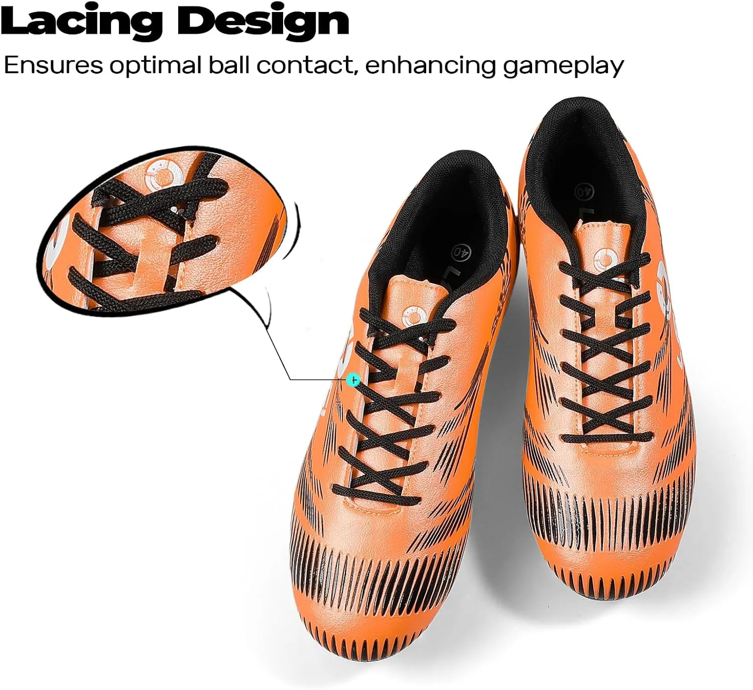 Kids Soccer Cleats for Boys and Girls Outdoor Football Shoes Rugby Boots Performance Durable Firm Grounds Sneaker