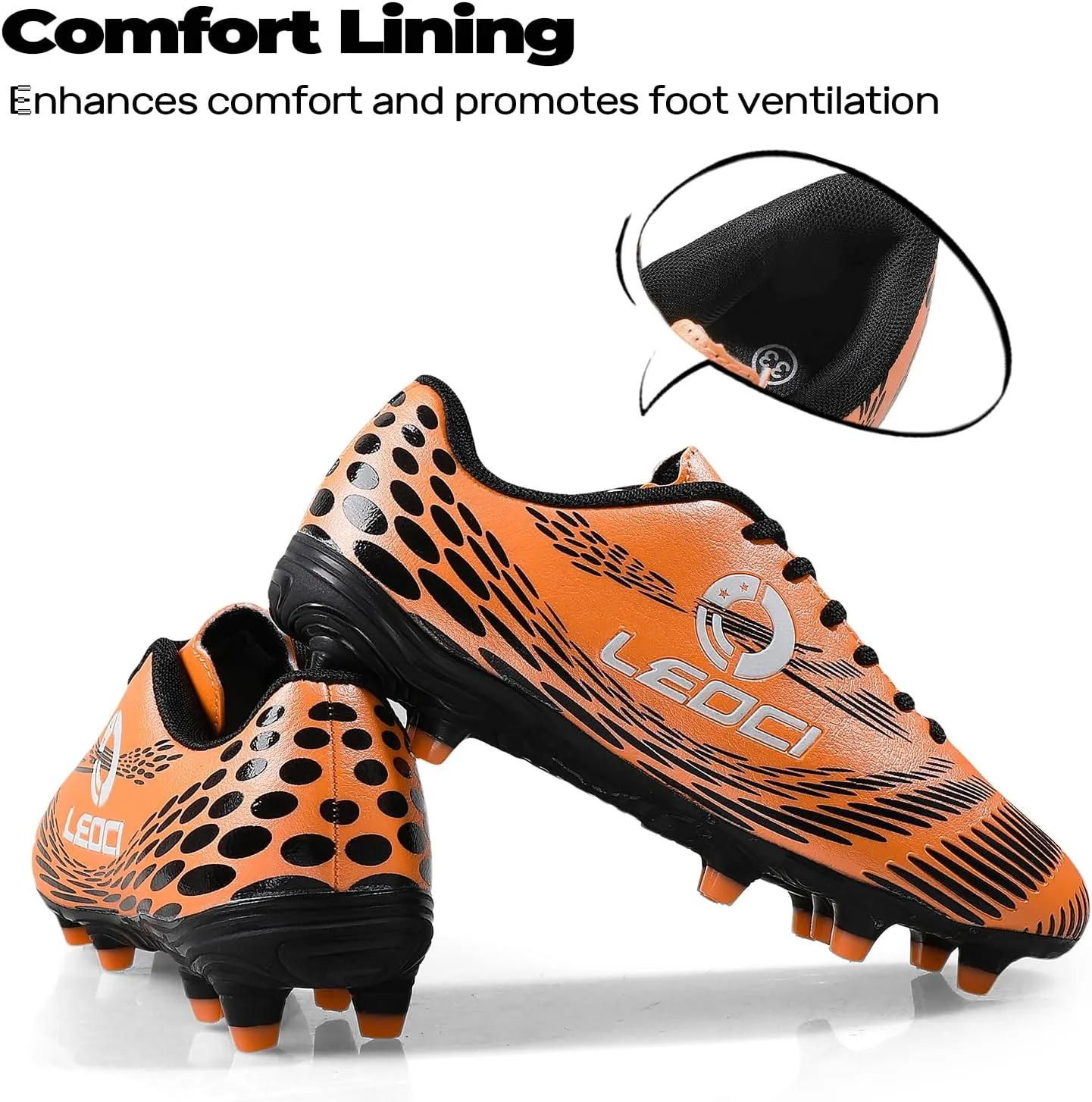 Kids Soccer Cleats for Boys and Girls Outdoor Football Shoes Rugby Boots Performance Durable Firm Grounds Sneaker