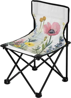 Kigai Folding Camping Chair Heavy Duty Chair Ultralight Compact Portable Beach Chair for Outdoor Camp, Hiking, Travel, Beach, Sporting Event and Picnic, Spring Flowers