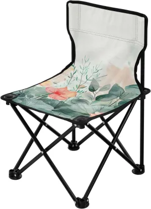 Kigai Folding Camping Chair Heavy Duty Chair Ultralight Compact Portable Beach Chair for Outdoor Camp, Hiking, Travel, Beach, Sporting Event and Picnic, Spring Flowers