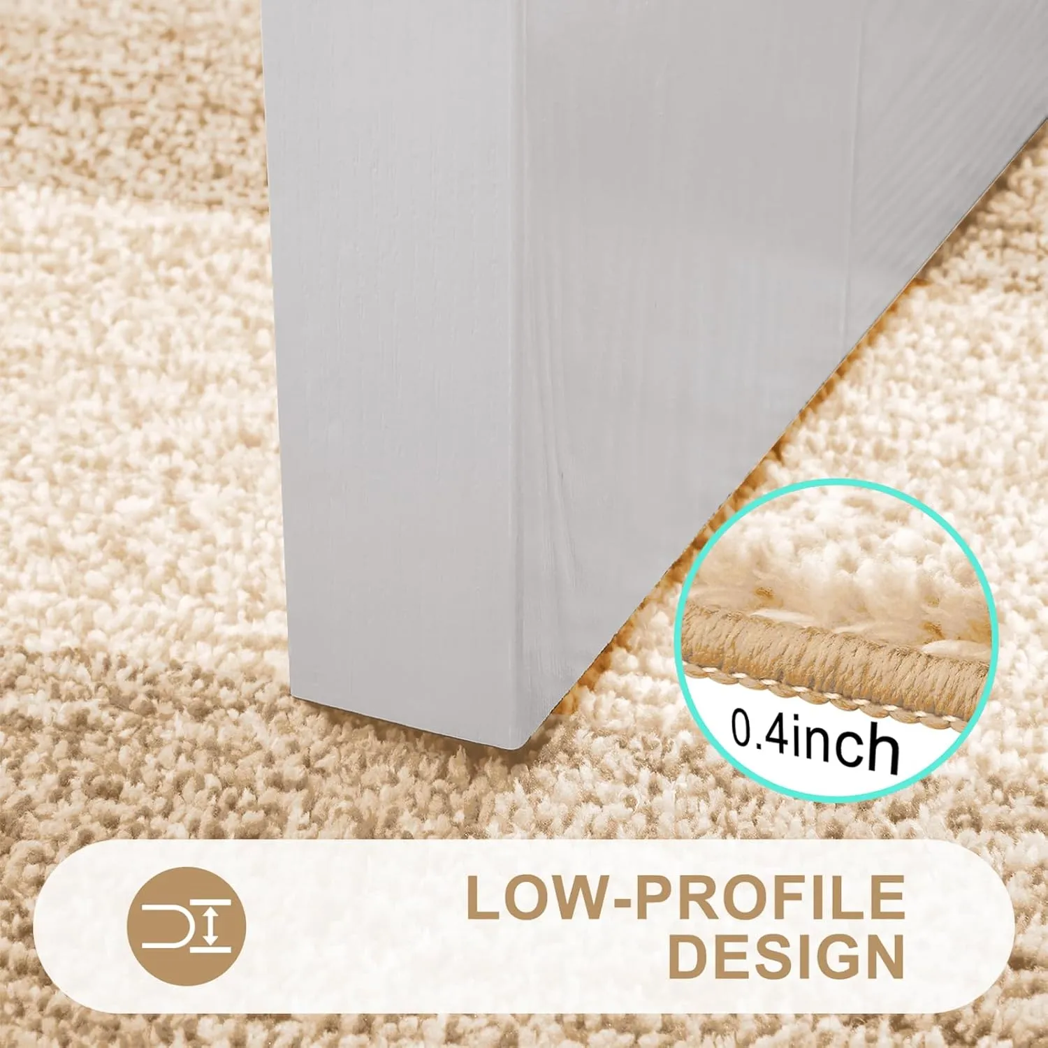 Kitinjoy Indoor Outdoor Door Mat, 32x20 Non-Slip Absorbent Dirt Trapper, Low-Profile Washable Inside Entrance Front Floor Mat, Sturdy Soft Entry Doormats for Entryway, Beige