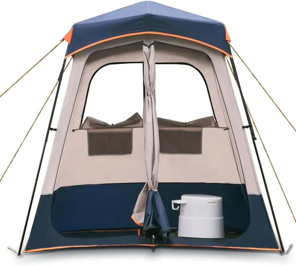 Large Outdoor Privacy Shower Tent with 2 Rooms Portable Pop Up Dressing Changing Room for Toilet Camping Hiking Beach Bathroom