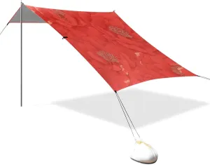 Large Red Carnation Foldable Beach Tent UPF50 Easy Setup Portable Sunshade with Carrying Bag for Family Trips, Picnics & Camping