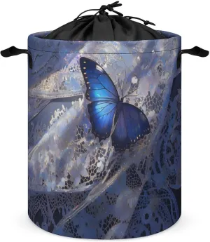 Laundry Hampers, Large Drawstring Laundry Bag, Removable Laundry Bags, Collapsible Storage Bin with Handles for Home Organization, Kids Room, Nursery Botany