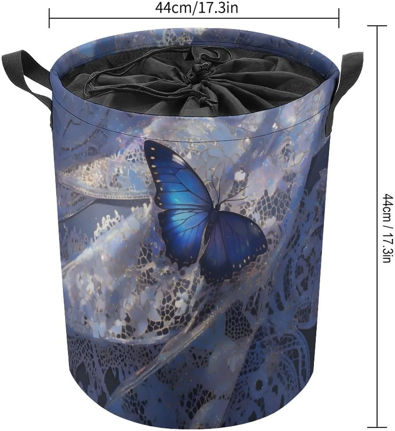 Laundry Hampers, Large Drawstring Laundry Bag, Removable Laundry Bags, Collapsible Storage Bin with Handles for Home Organization, Kids Room, Nursery Botany