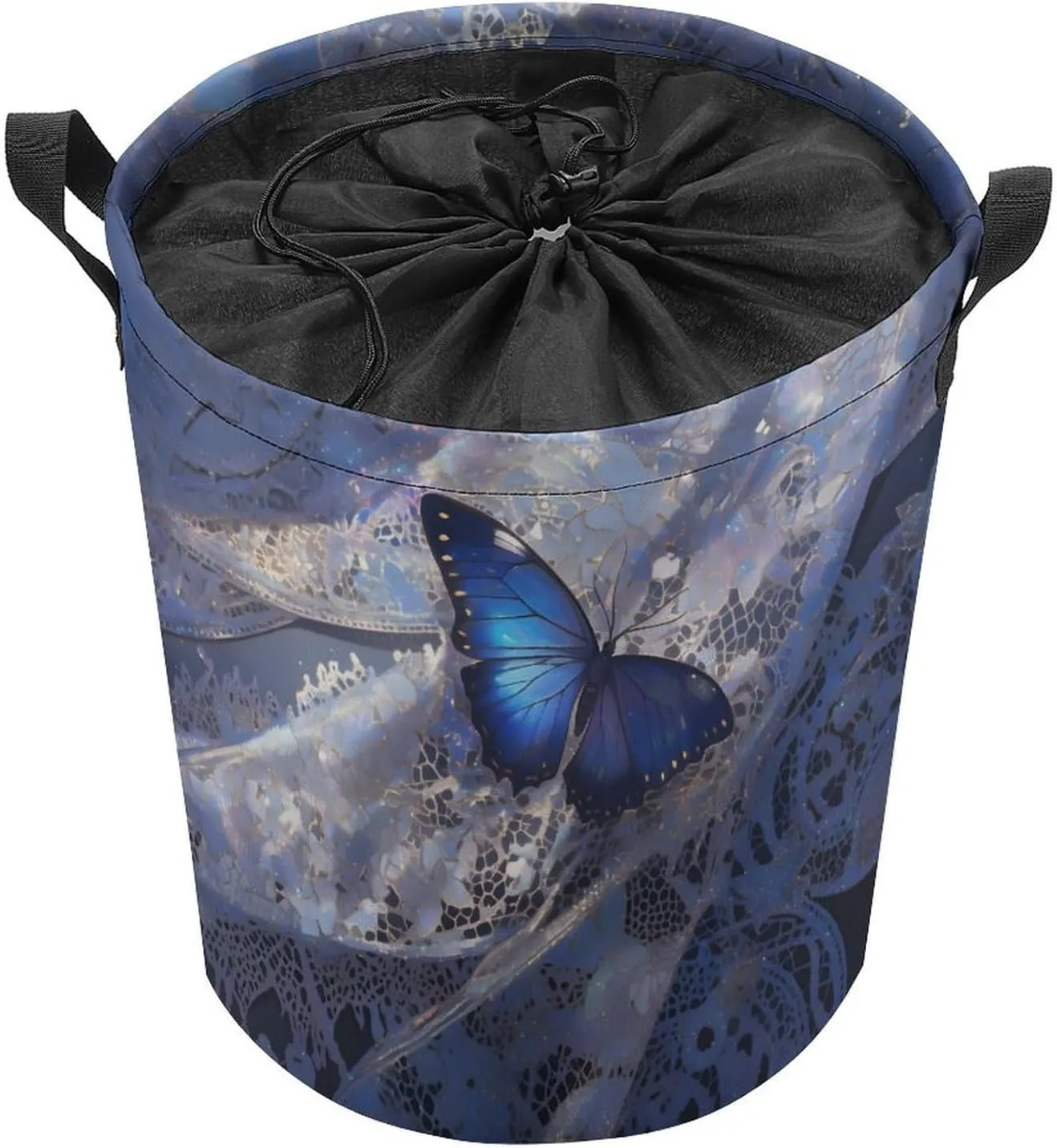Laundry Hampers, Large Drawstring Laundry Bag, Removable Laundry Bags, Collapsible Storage Bin with Handles for Home Organization, Kids Room, Nursery Botany