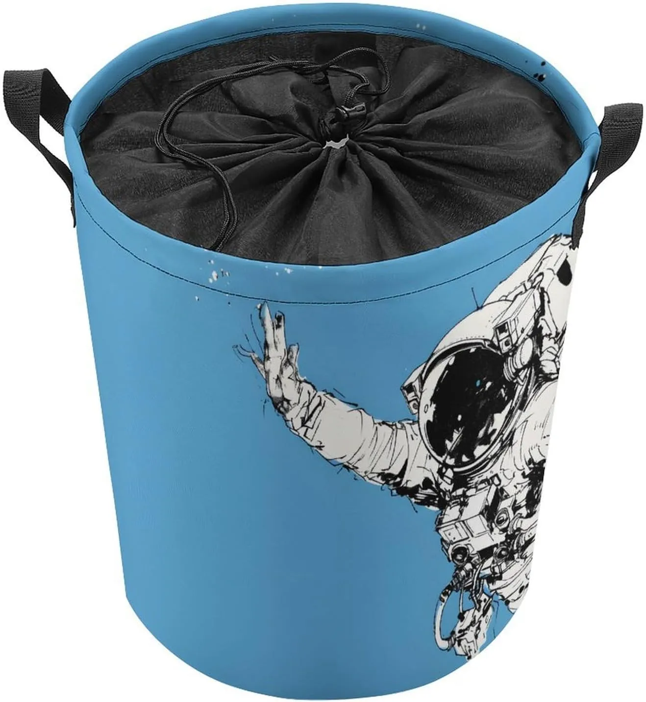 Laundry Hampers, Large Drawstring Laundry Bag, Removable Laundry Bags, Collapsible Storage Bin with Handles for Home Organization, Kids Room, Nursery Skull