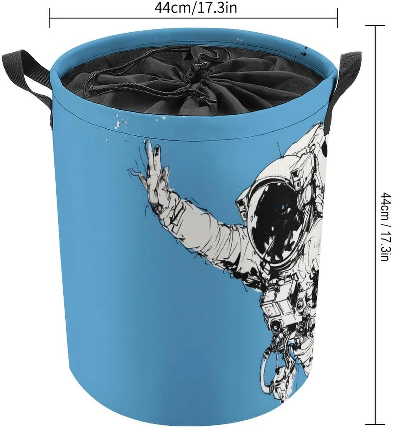 Laundry Hampers, Large Drawstring Laundry Bag, Removable Laundry Bags, Collapsible Storage Bin with Handles for Home Organization, Kids Room, Nursery Skull