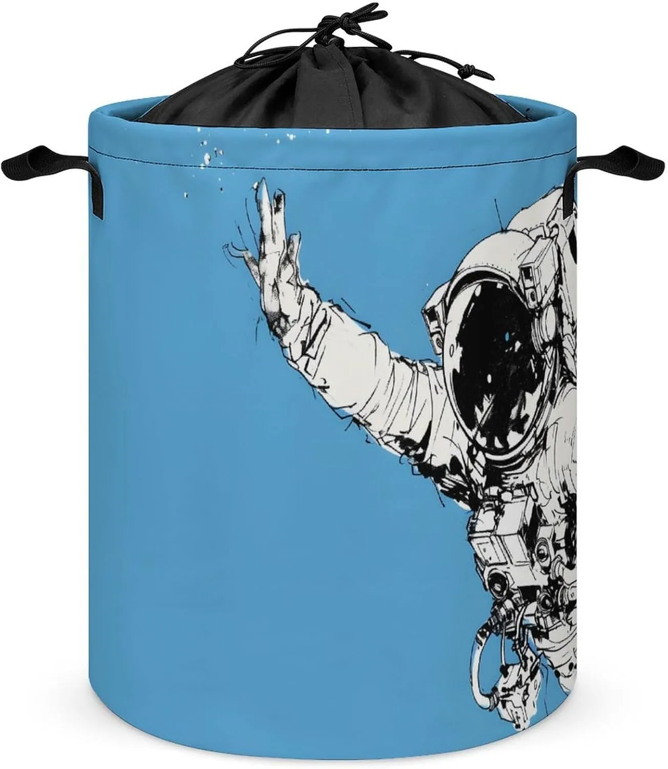 Laundry Hampers, Large Drawstring Laundry Bag, Removable Laundry Bags, Collapsible Storage Bin with Handles for Home Organization, Kids Room, Nursery Skull