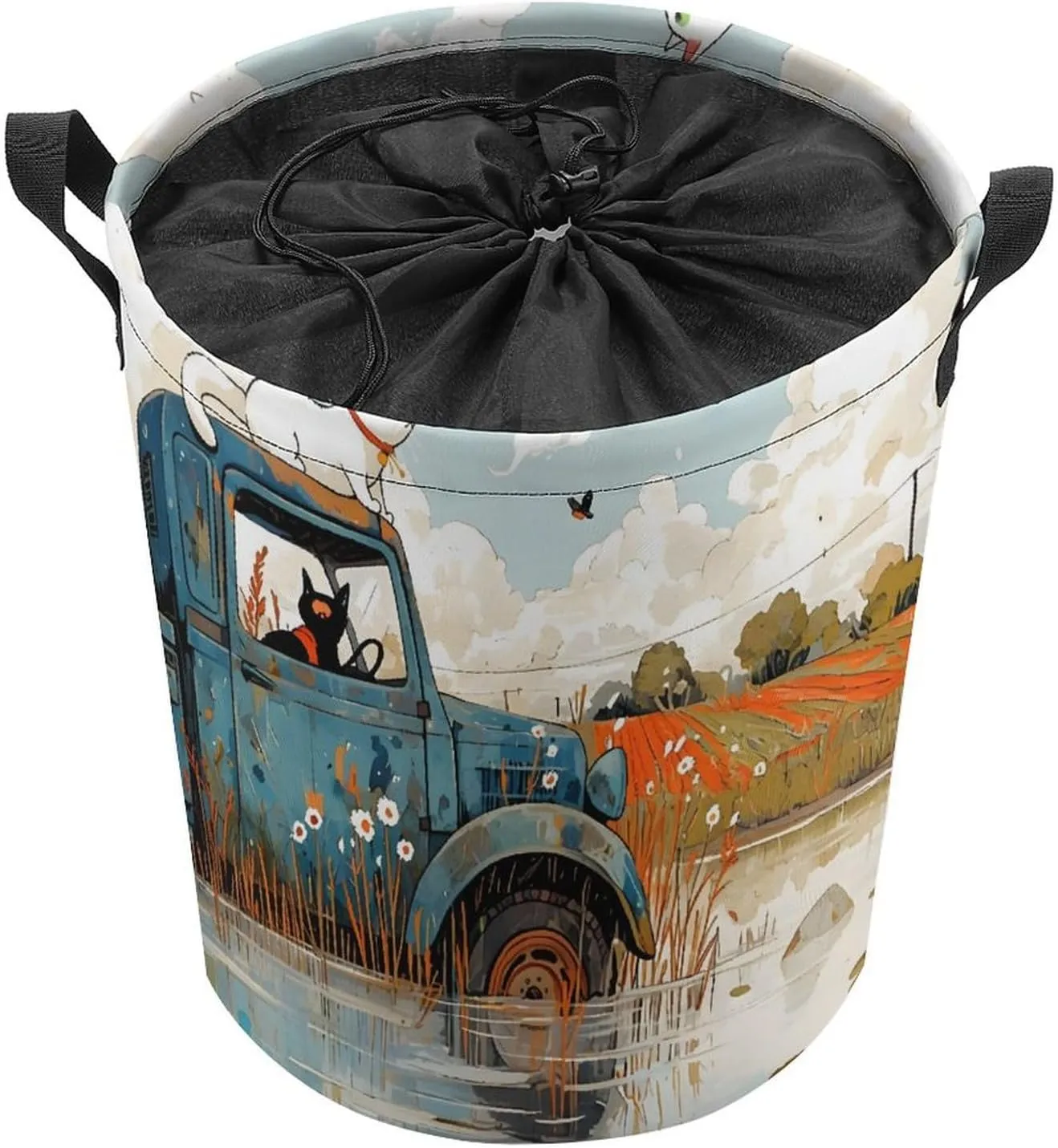 Laundry Hampers, Large Drawstring Laundry Bag, Removable Laundry Bags, Collapsible Storage Bin with Handles for Home Organization, Kids Room, Nursery Wheel