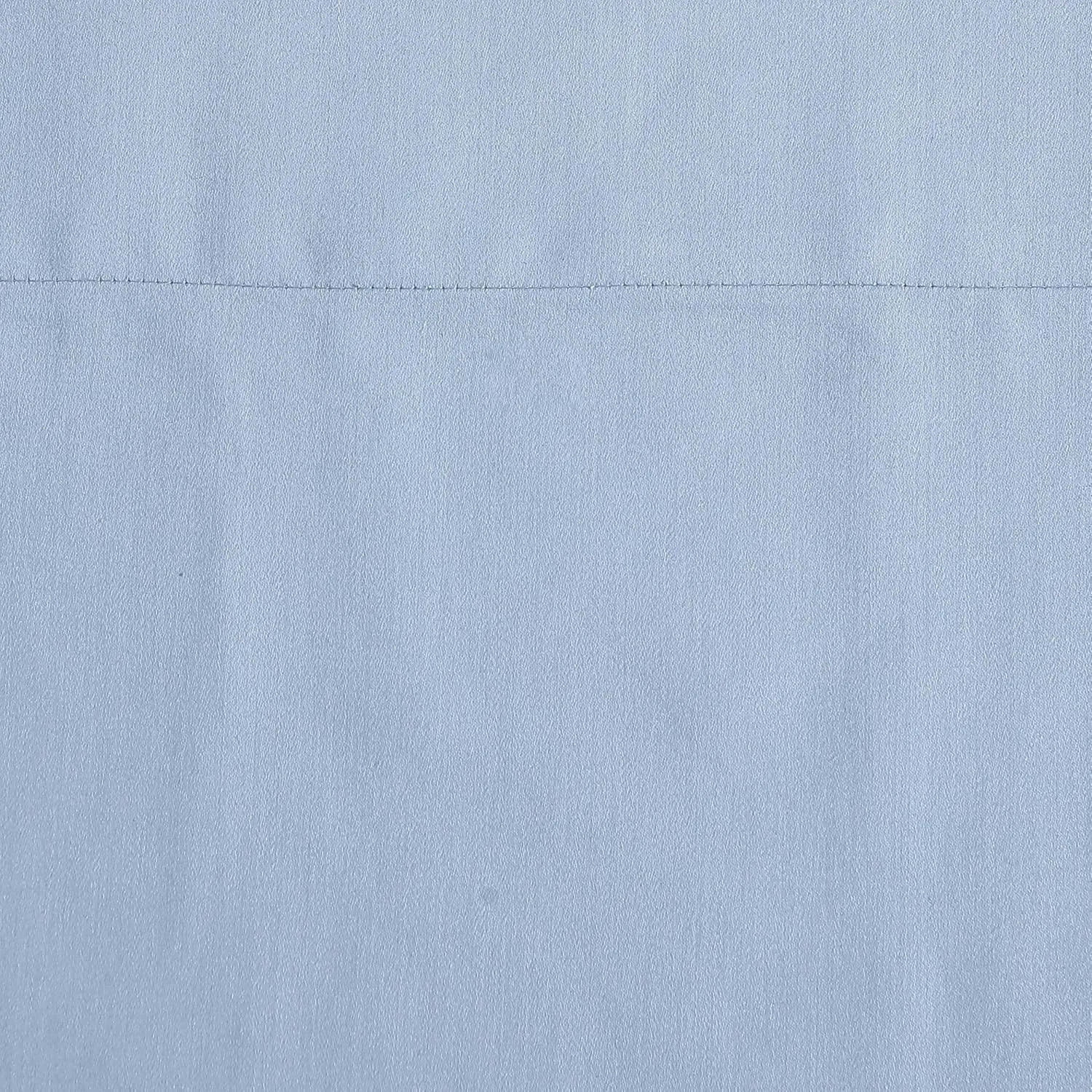 Laura Ashley- Queen Sheet Set, Luxury Sateen Cotton Bedding, 800 Thread Count, Soft & Smooth Home Decor (Solid Blue, Queen)