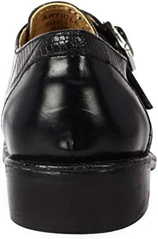LIBERTYZENO Boys Animal Print Genuine Leather Kids Lace Up Oxford Dress Shoes for Easter Gift