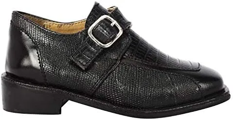 LIBERTYZENO Boys Animal Print Genuine Leather Kids Lace Up Oxford Dress Shoes for Easter Gift